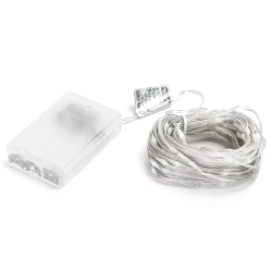 Lampki choinkowe drucikowe 100LED na 3 baterie AA Multikolor 10m